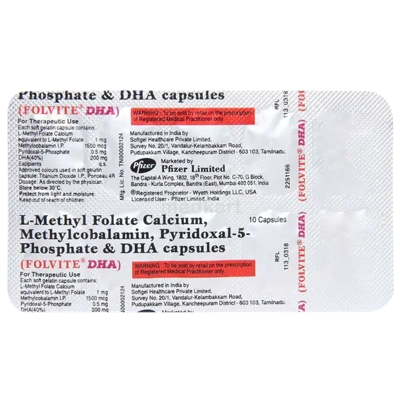 folvite dha capsule 10's